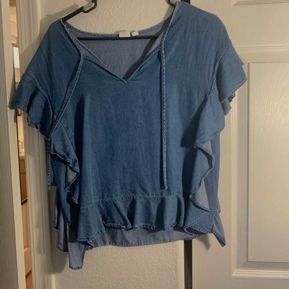 GAP denim style blouse